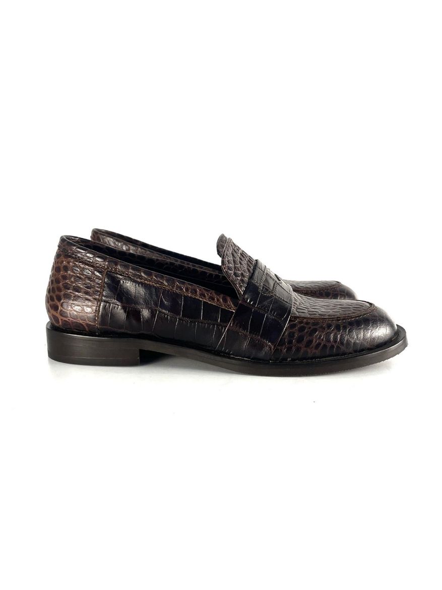Kadın Hakiki Deri Loafer  KAHVE CROCO 05.23-230000002KAHVE CROCO resmi