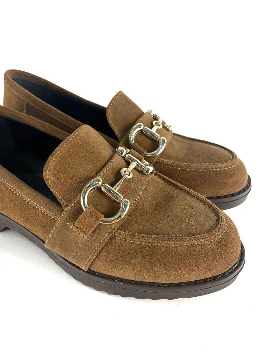 Lujo Hakiki Deri Kadın Loafer  TABA SÜET 05.23-323140003TABA SÜET resmi