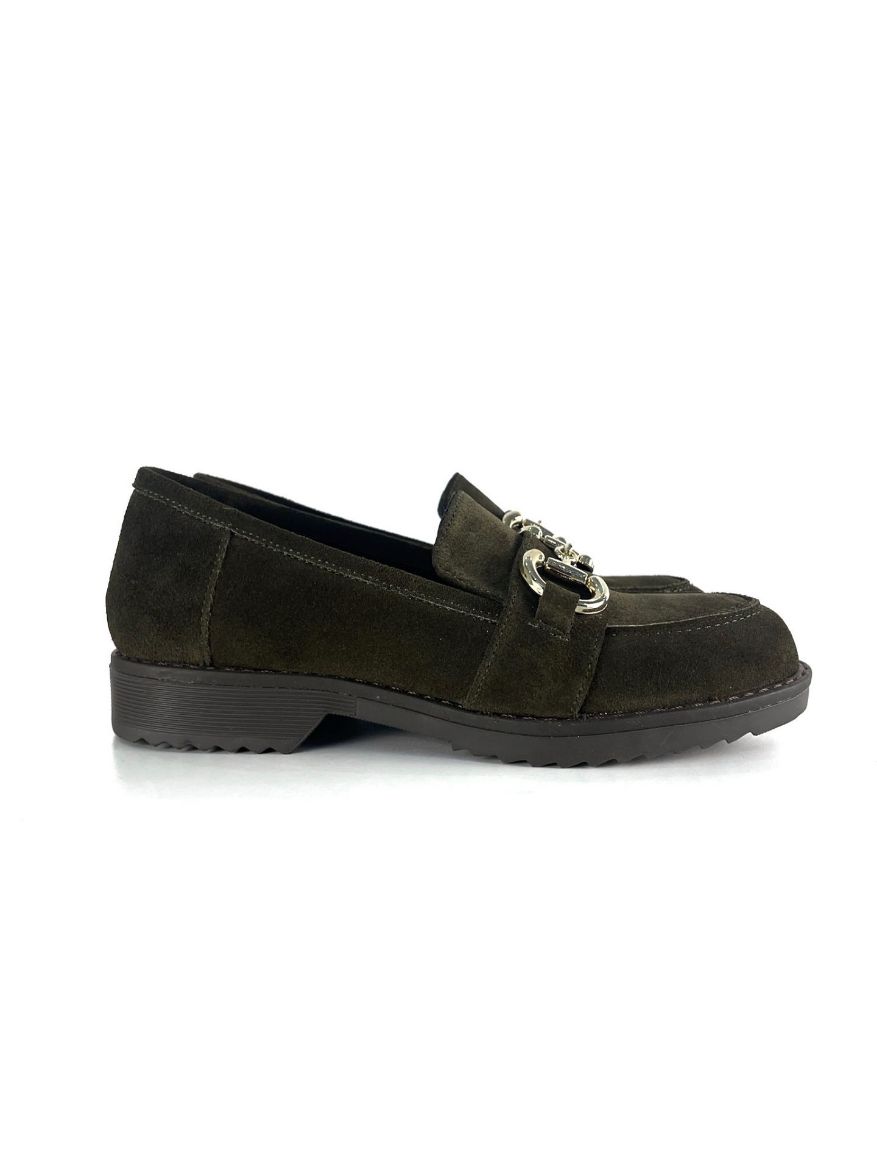 Lujo Hakiki Deri Kadın Loafer  HAKİ SÜET 05.23-323140003HAKİ SÜET resmi