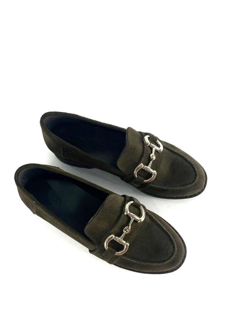 Lujo Hakiki Deri Kadın Loafer  HAKİ SÜET 05.23-323140003HAKİ SÜET resmi
