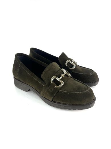 Lujo Hakiki Deri Kadın Loafer  HAKİ SÜET 05.23-323140003HAKİ SÜET resmi