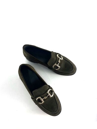 Lujo Hakiki Deri Kadın Loafer  HAKİ SÜET 05.23-323140003HAKİ SÜET resmi