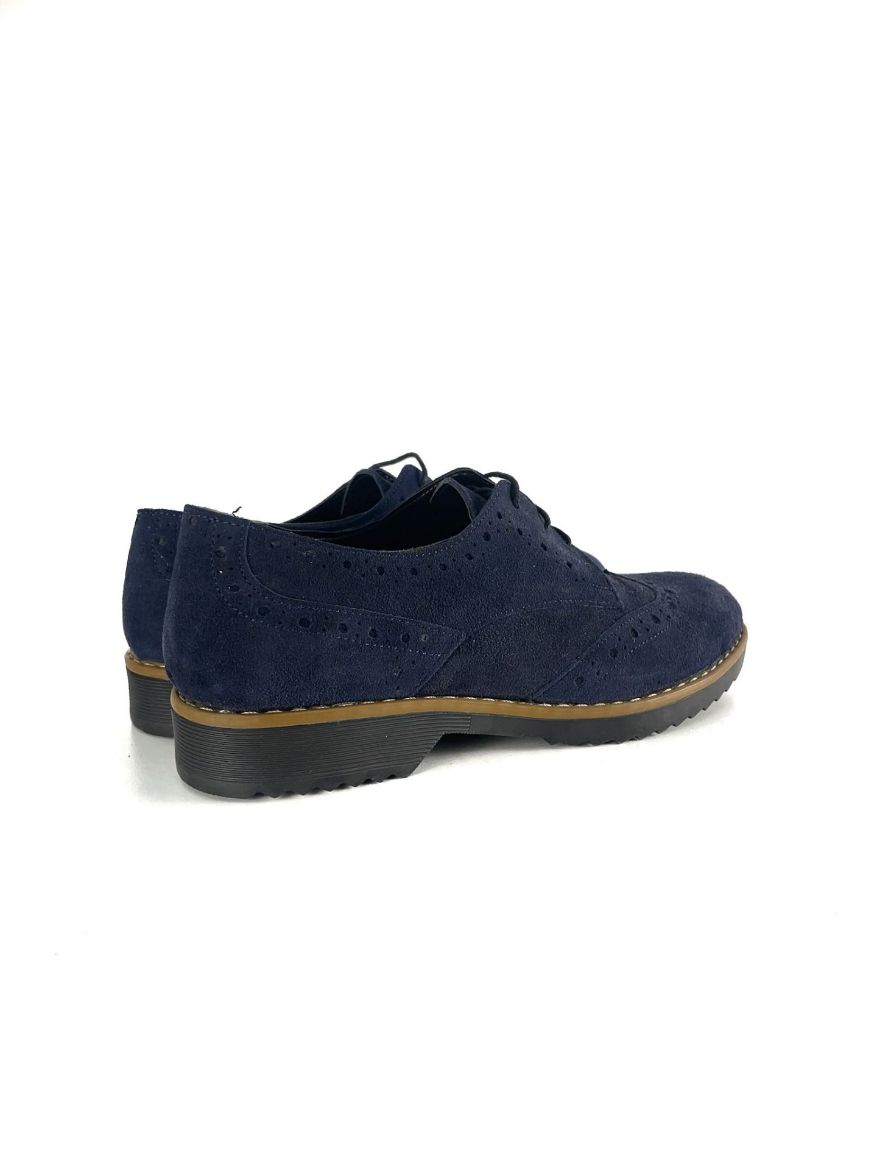 Lujo Hakiki Deri Kadın Loafer  LACİVERT SÜET 05.23-323140004LACİVERT SÜET resmi