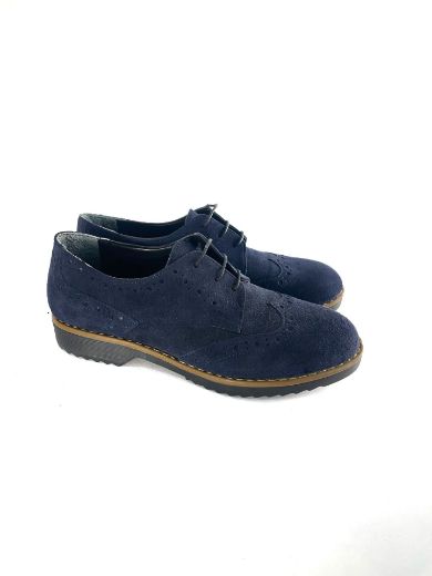 Lujo Hakiki Deri Kadın Loafer  LACİVERT SÜET 05.23-323140004LACİVERT SÜET resmi