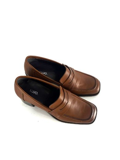 Lujo Hakiki Deri Kadın Topuklu Loafer  TABA DERİ 05.23-J22197002TABA DERİ resmi