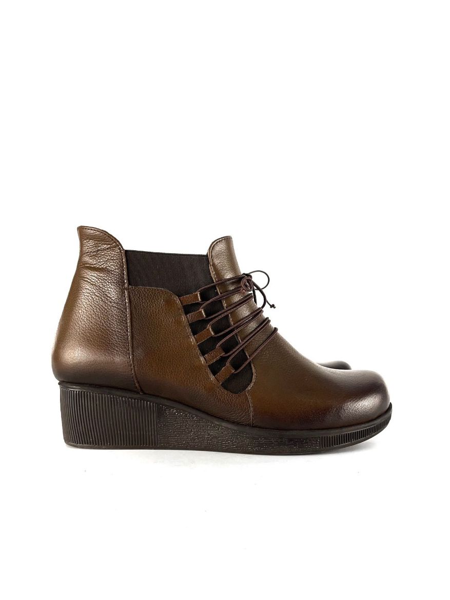 Lujo Hakiki Deri Comfort Kadın Bot  KAHVE DERİ 06.23-CM2089001KAHVE DERİ resmi