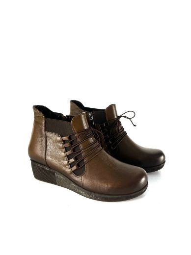 Lujo Hakiki Deri Comfort Kadın Bot  KAHVE DERİ 06.23-CM2089001KAHVE DERİ resmi