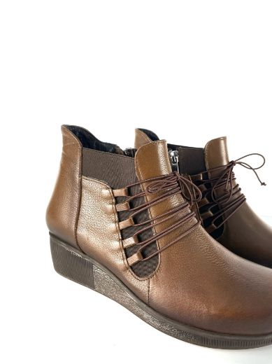 Lujo Hakiki Deri Comfort Kadın Bot  KAHVE DERİ 06.23-CM2089001KAHVE DERİ resmi