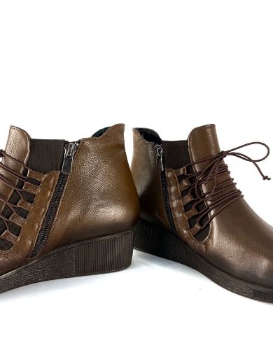 Lujo Hakiki Deri Comfort Kadın Bot  KAHVE DERİ 06.23-CM2089001KAHVE DERİ resmi