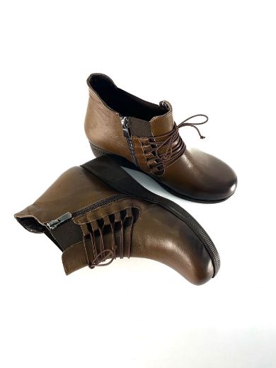 Lujo Hakiki Deri Comfort Kadın Bot  KAHVE DERİ 06.23-CM2089001KAHVE DERİ resmi