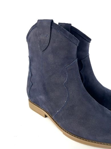 Lujo Hakiki Deri Gizli Ökçe Kadın Bot  LACİVERT NUBUK 06.23-GZLOKC001LACİVERT NUBUK resmi