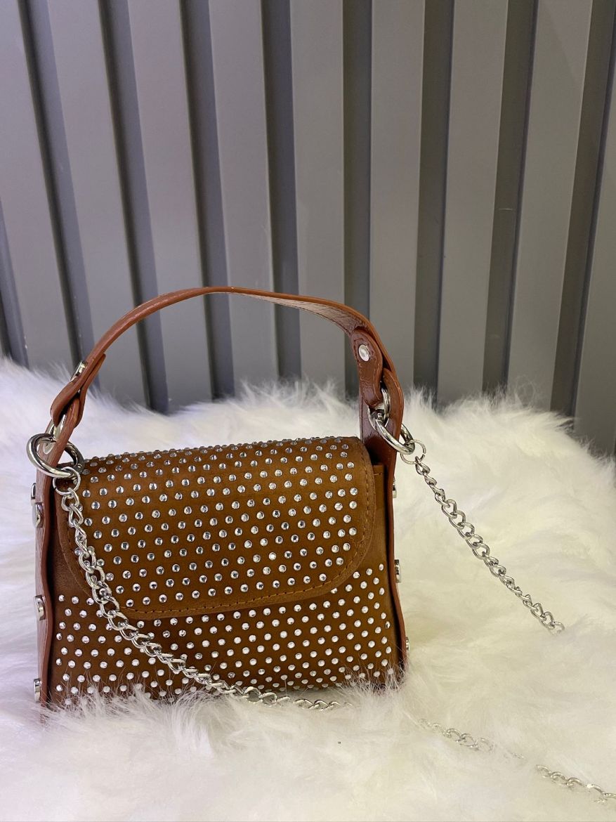 Lujo Mini Taşlı Çanta  TABA C.24-00000Y6135TABA resmi