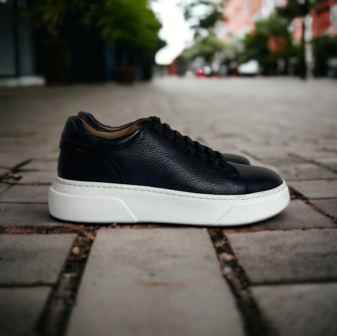 Lujo Hakiki Deri Erkek Sneaker  SİYAH DERİ 10.24-LJERK0014SİYAH DERİ resmi