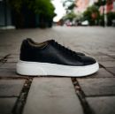Lujo Hakiki Deri Erkek Sneaker  SİYAH DERİ 10.24-LJERK0014SİYAH DERİ