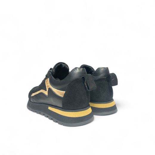 Lujo Hakiki Deri-Süet-Metalik Karışım Sneaker  SİYAH 09.24-000000006SİYAH resmi