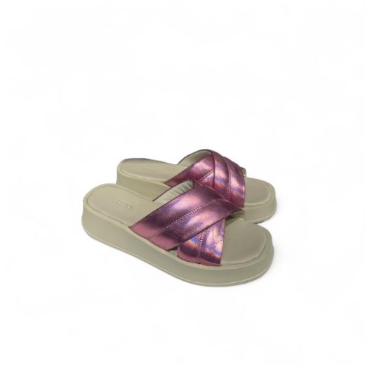 Lujo Hakiki Deri Terlik  METALİK PEMBE 04.24-000000002METALİK PEMBE resmi
