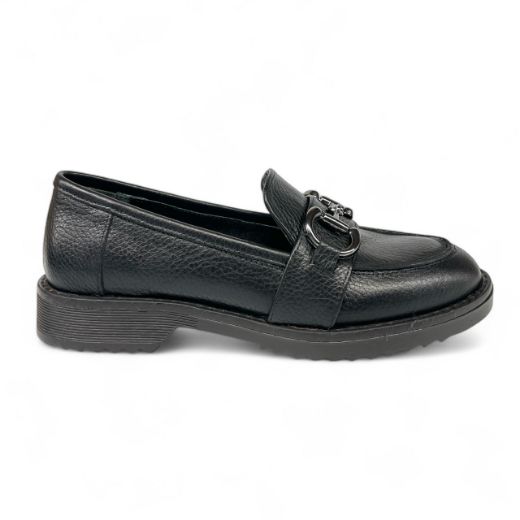 Lujo Hakiki Deri Kadın Loafer  SİYAH FLOTHER 05.23-323140003SİYAH FLOTHER resmi