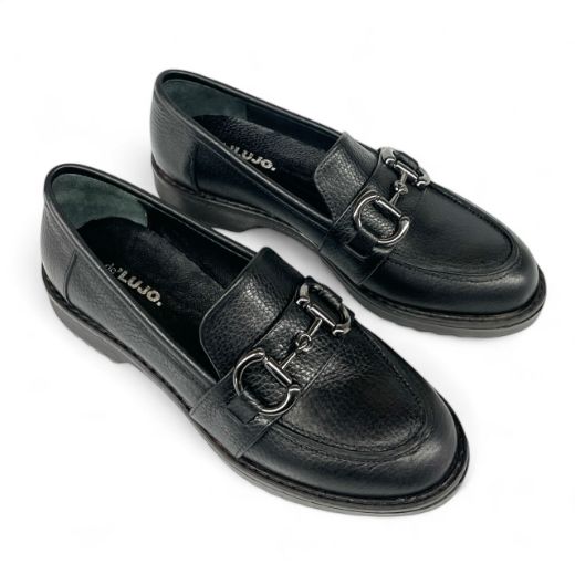 Lujo Hakiki Deri Kadın Loafer  SİYAH FLOTHER 05.23-323140003SİYAH FLOTHER resmi