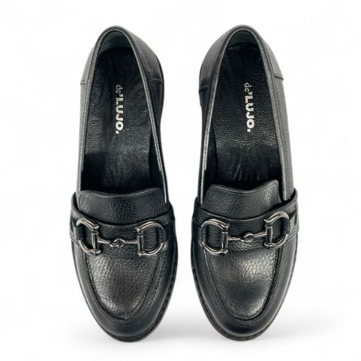 Lujo Hakiki Deri Kadın Loafer  SİYAH FLOTHER 05.23-323140003SİYAH FLOTHER resmi