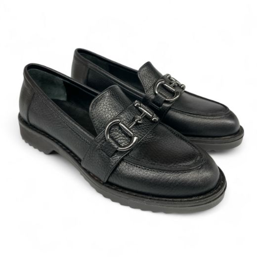 Lujo Hakiki Deri Kadın Loafer  SİYAH FLOTHER 05.23-323140003SİYAH FLOTHER resmi