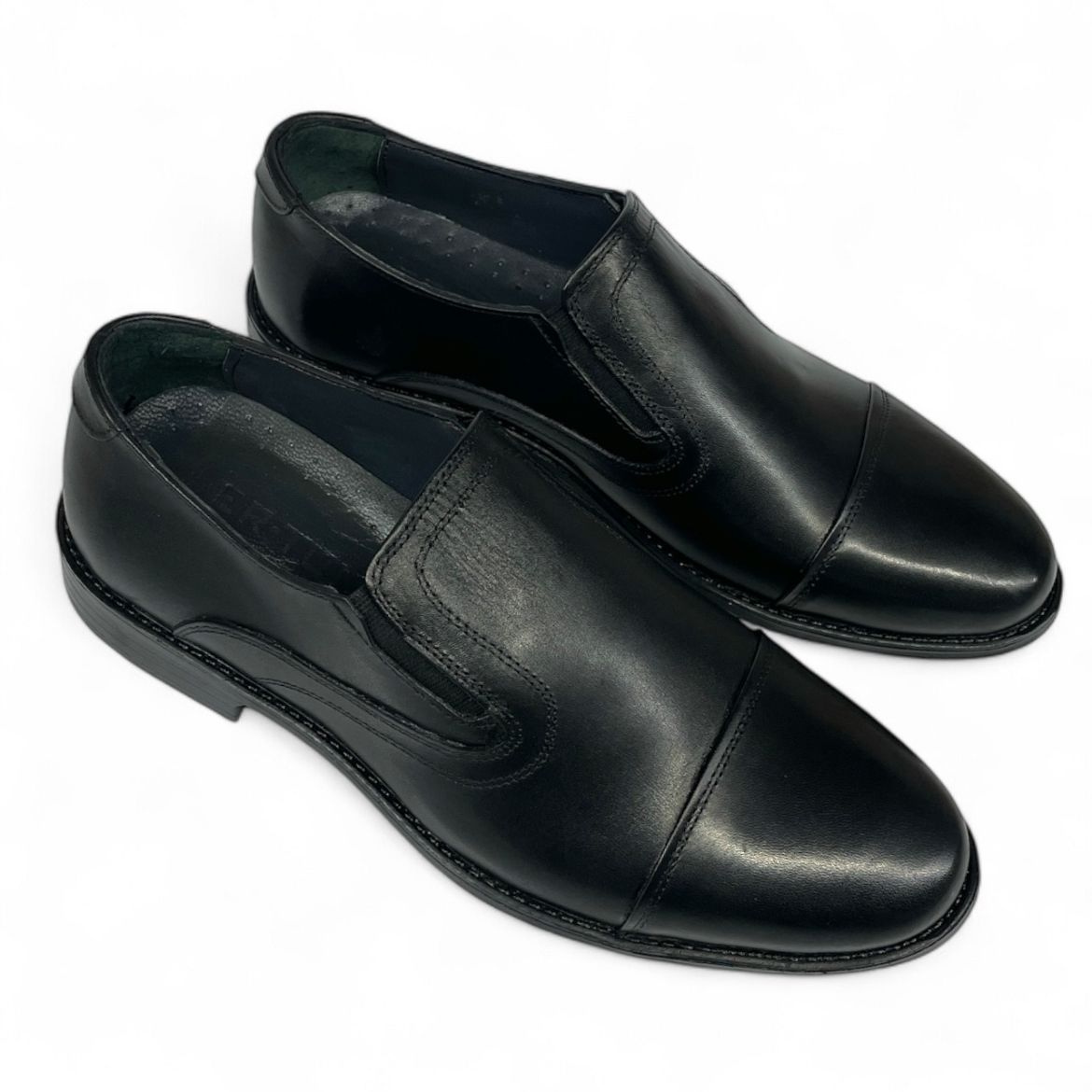 Lujo Hakiki Deri Lastik Detaylı Erkek Loafer  SİYAH DERİ 10.24-LJERK0024SİYAH DERİ resmi