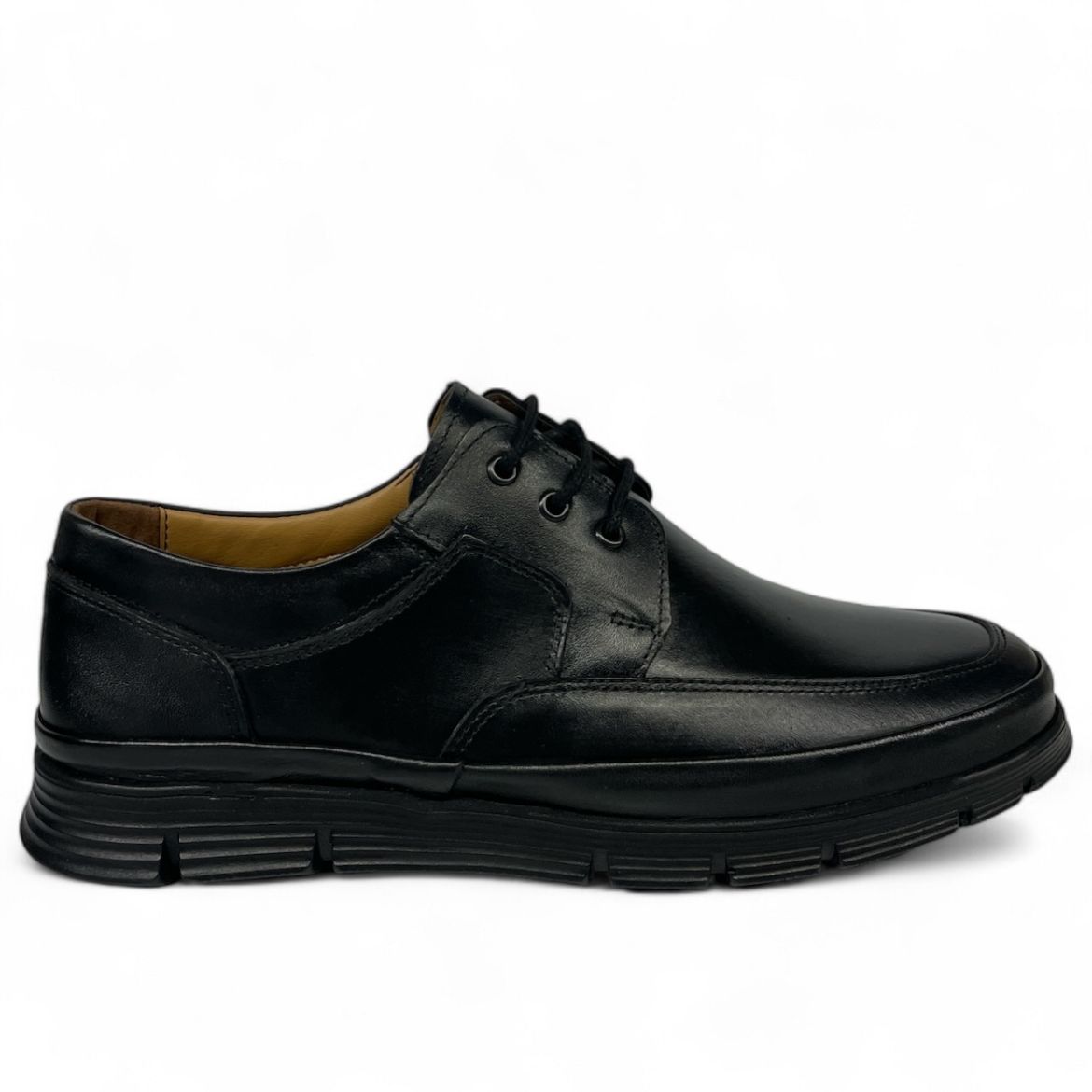 Lujo Hakiki Yumuşak Deri Erkek Sneaker  SİYAH DERİ 10.24-LJERK0034SİYAH DERİ resmi