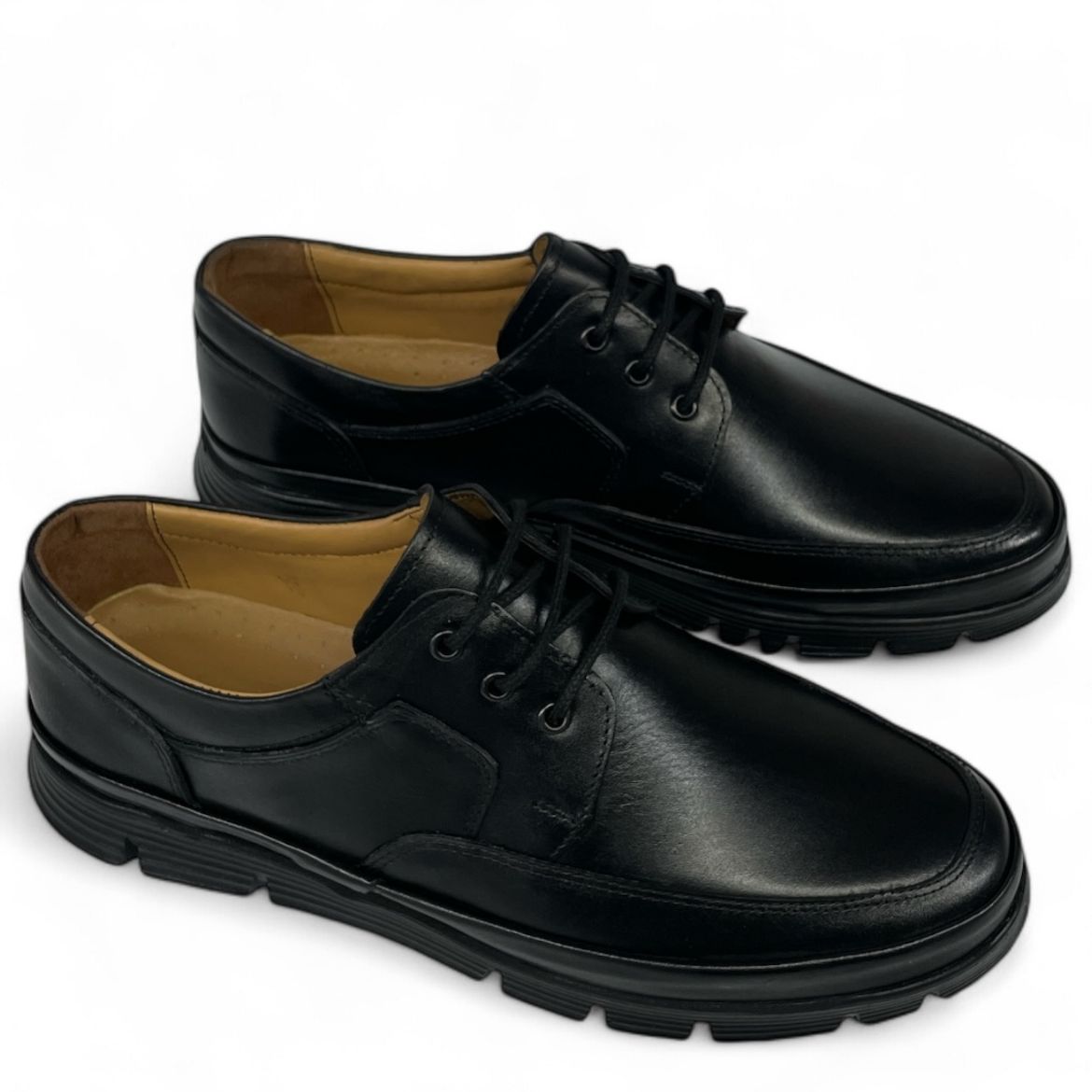 Lujo Hakiki Yumuşak Deri Erkek Sneaker  SİYAH DERİ 10.24-LJERK0034SİYAH DERİ resmi