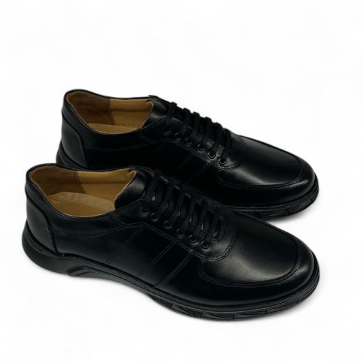 Lujo Hakiki Deri Erkek Sneaker  SİYAH DERİ 10.24-LJERK0036SİYAH DERİ resmi