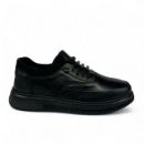 Lujo Hakiki Deri Çorap Detaylı Erkek Sneaker  SİYAH DERİ 10.24-LJERK0037SİYAH DERİ