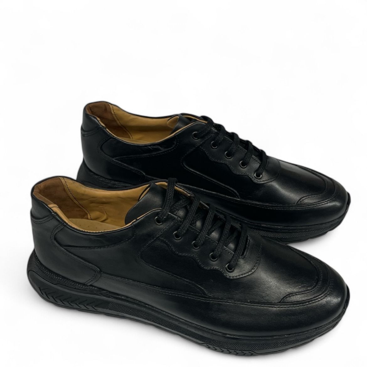 Lujo Hakiki Deri Erkek Sneaker  SİYAH DERİ 10.24-LJERK0038SİYAH DERİ resmi