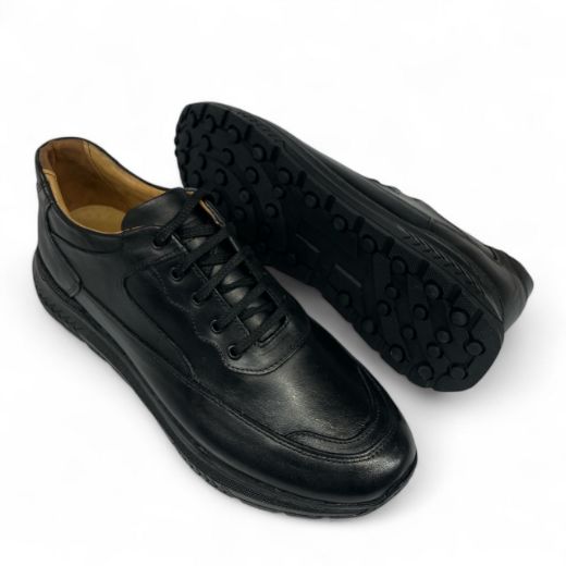 Lujo Hakiki Deri Erkek Sneaker  SİYAH DERİ 10.24-LJERK0038SİYAH DERİ resmi