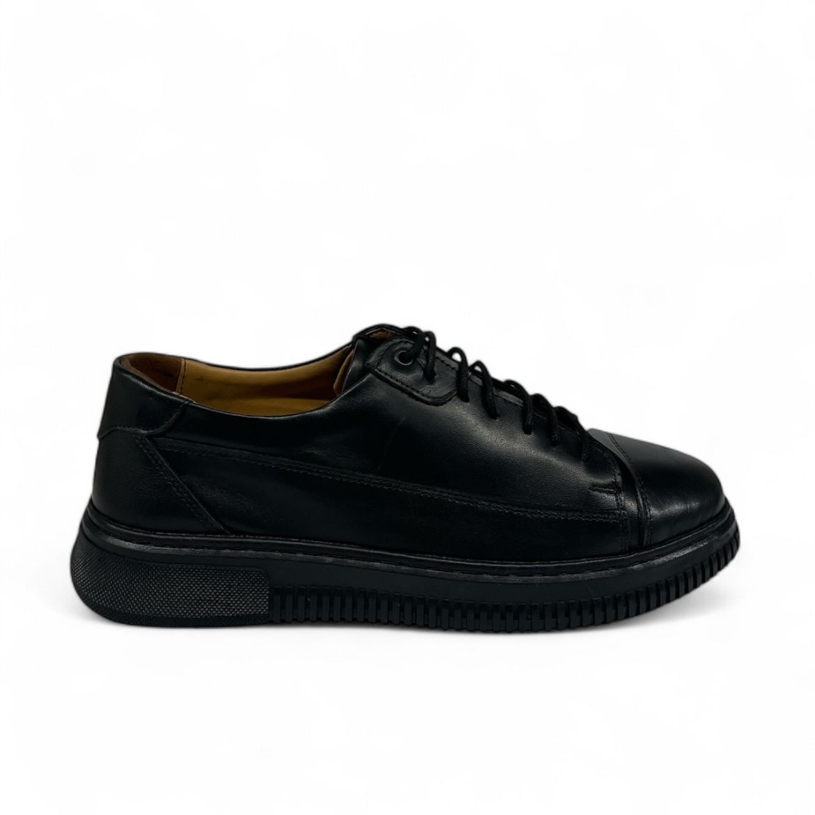 Lujo Hakiki Deri Erkek Sneaker  SİYAH DERİ 10.24-LJERK0039SİYAH DERİ resmi
