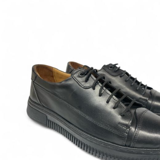 Lujo Hakiki Deri Erkek Sneaker  SİYAH DERİ 10.24-LJERK0039SİYAH DERİ resmi
