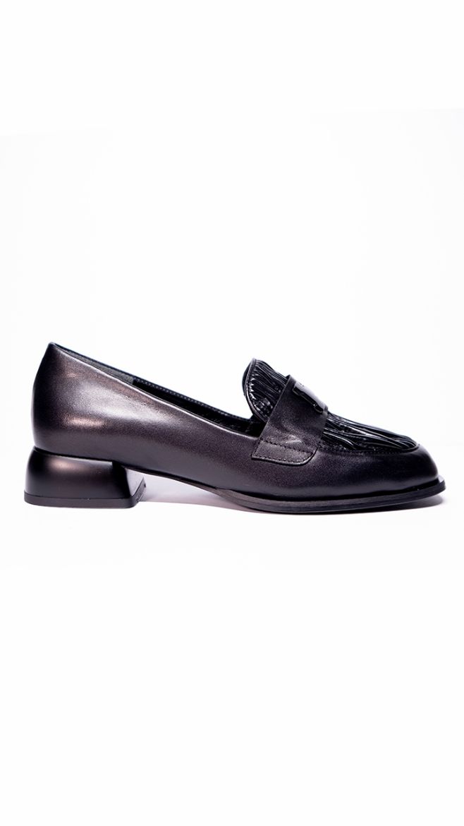Lujo Dokulu Loafer  SİYAH DERİ PL.24-000001710SİYAH DERİ resmi