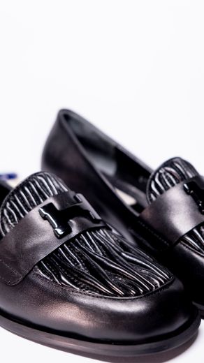 Lujo Dokulu Loafer  SİYAH DERİ PL.24-000001710SİYAH DERİ resmi