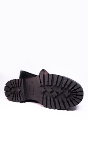 Lujo Platform Tabanlı Loafer  SİYAH DERİ-LEOPAR 05.24-0CRUNCH02SİYAH DERİ-LEOPAR resmi